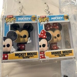 Funko Bitty Pop! Disney Mickey & Friends Mickey & Minnie Mouse Earrings Upcycled